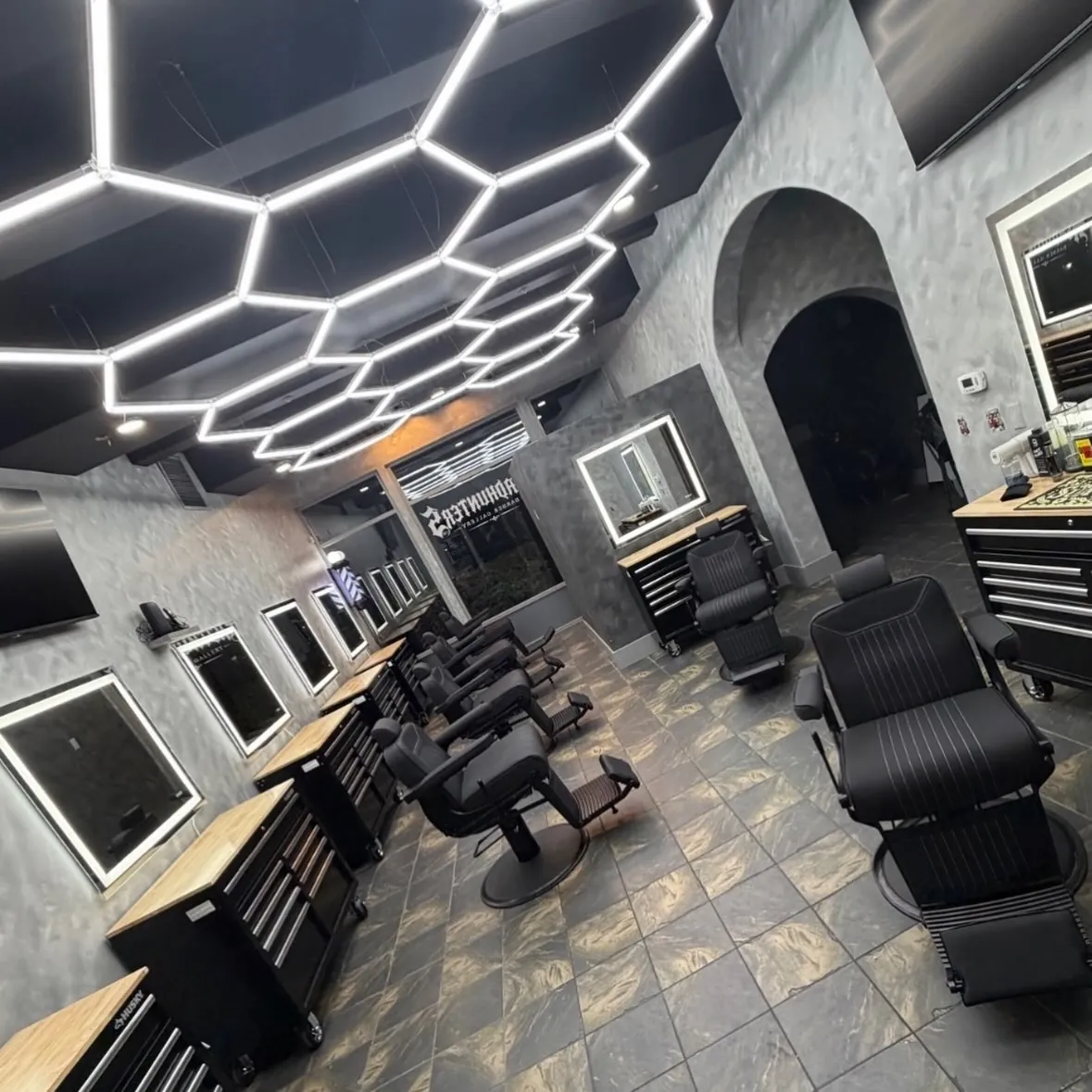 The shop floor at Headhunters Barber Gallery